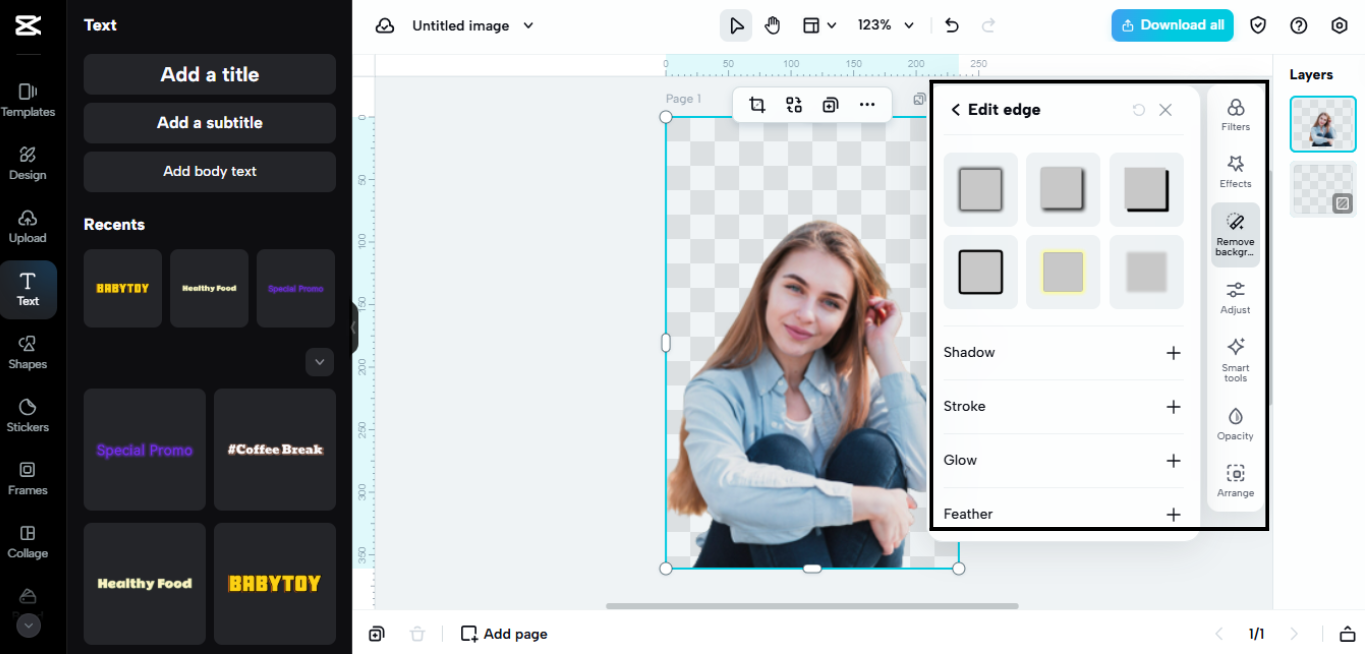 Hintergrund mit fortschrittlicher KI entfernen