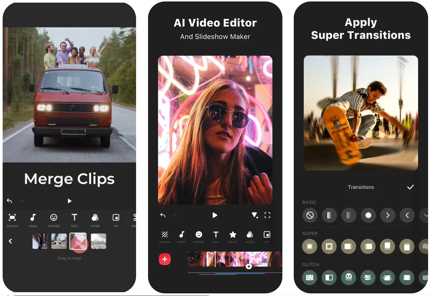 Interface of InShot - a user-friendly Instagram video editor