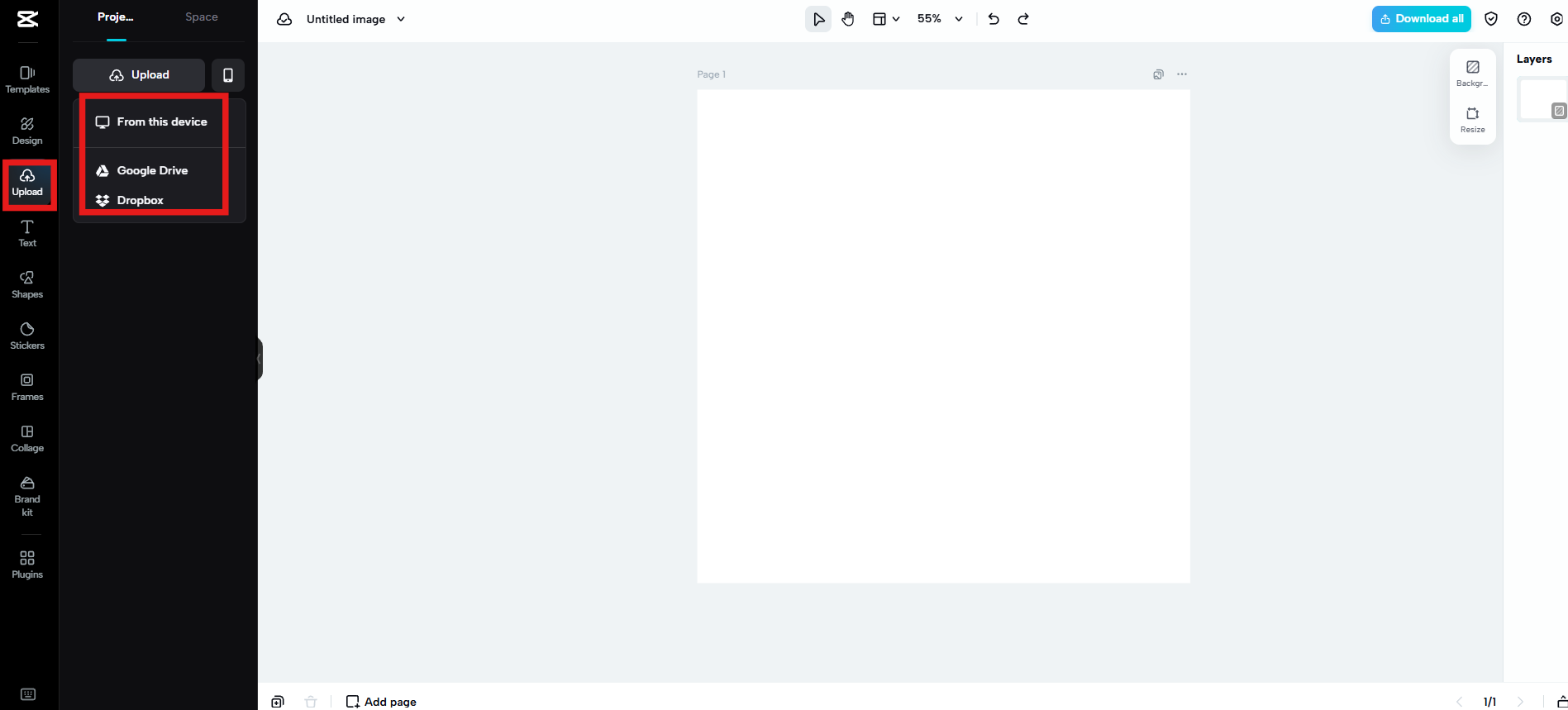 Upload two images