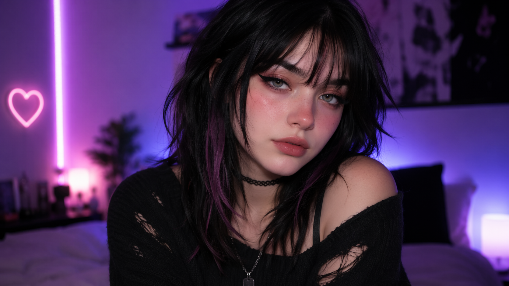 Dreamina egirl filter prompt example 1: Soft Egirl Makeup Portrait