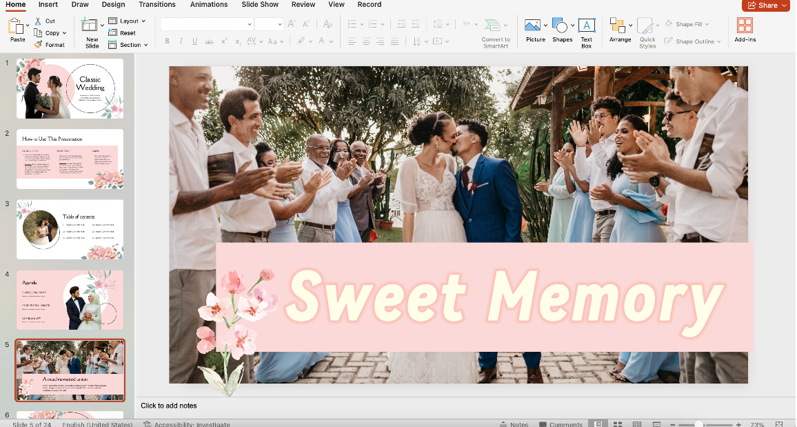 PowerPoint wedding slideshow maker