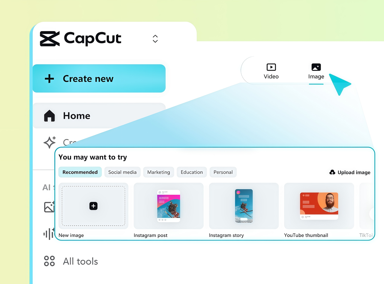Create a workspace in CapCut