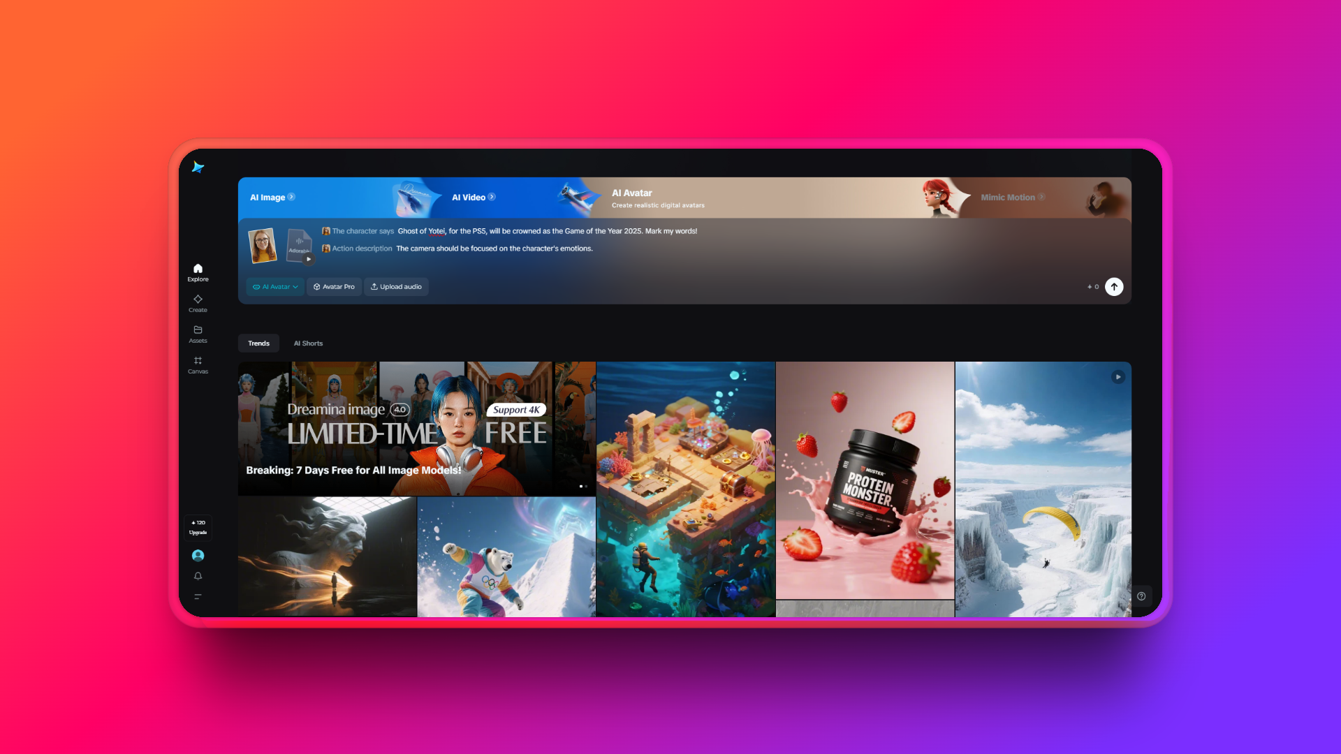 Enter your voice and action prompt