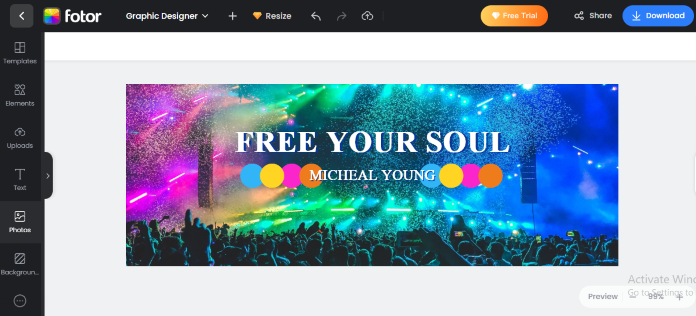 Fotor - a well-known Facebook cover photo maker for free