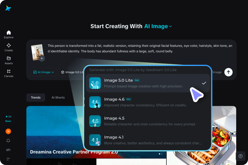 Pilih model Anda dan hasilkan