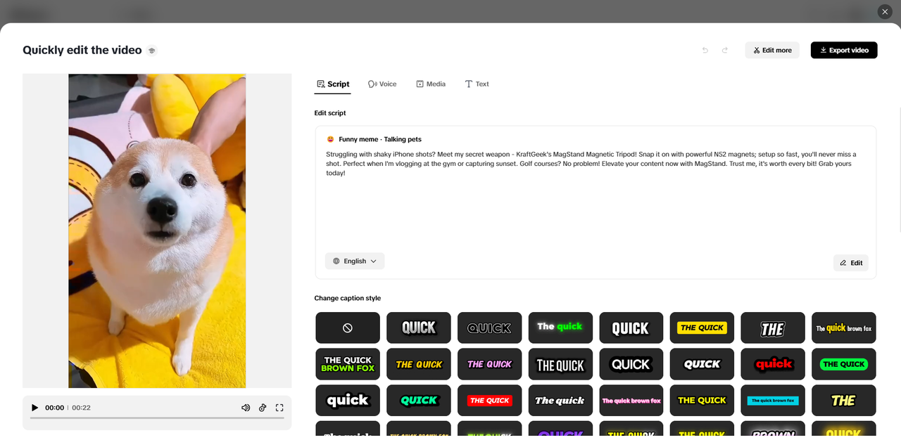 Edit and refine your video