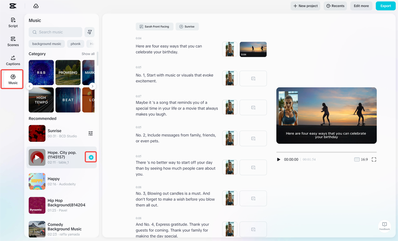 Add background music 