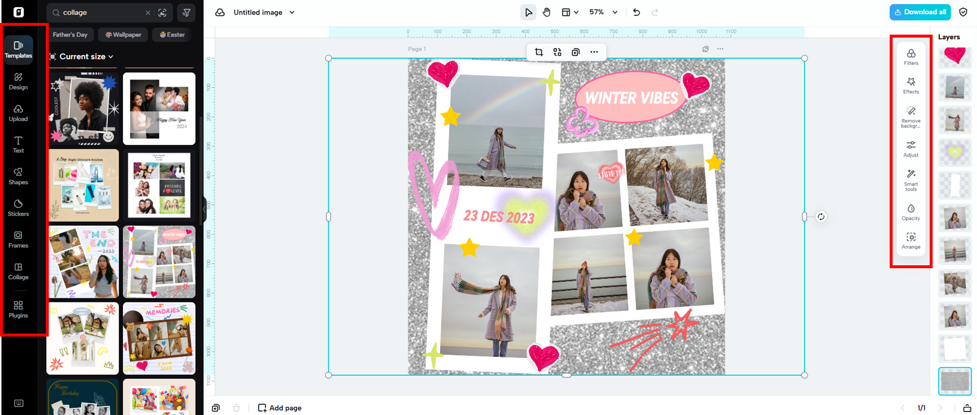 Adicione imagens e edite