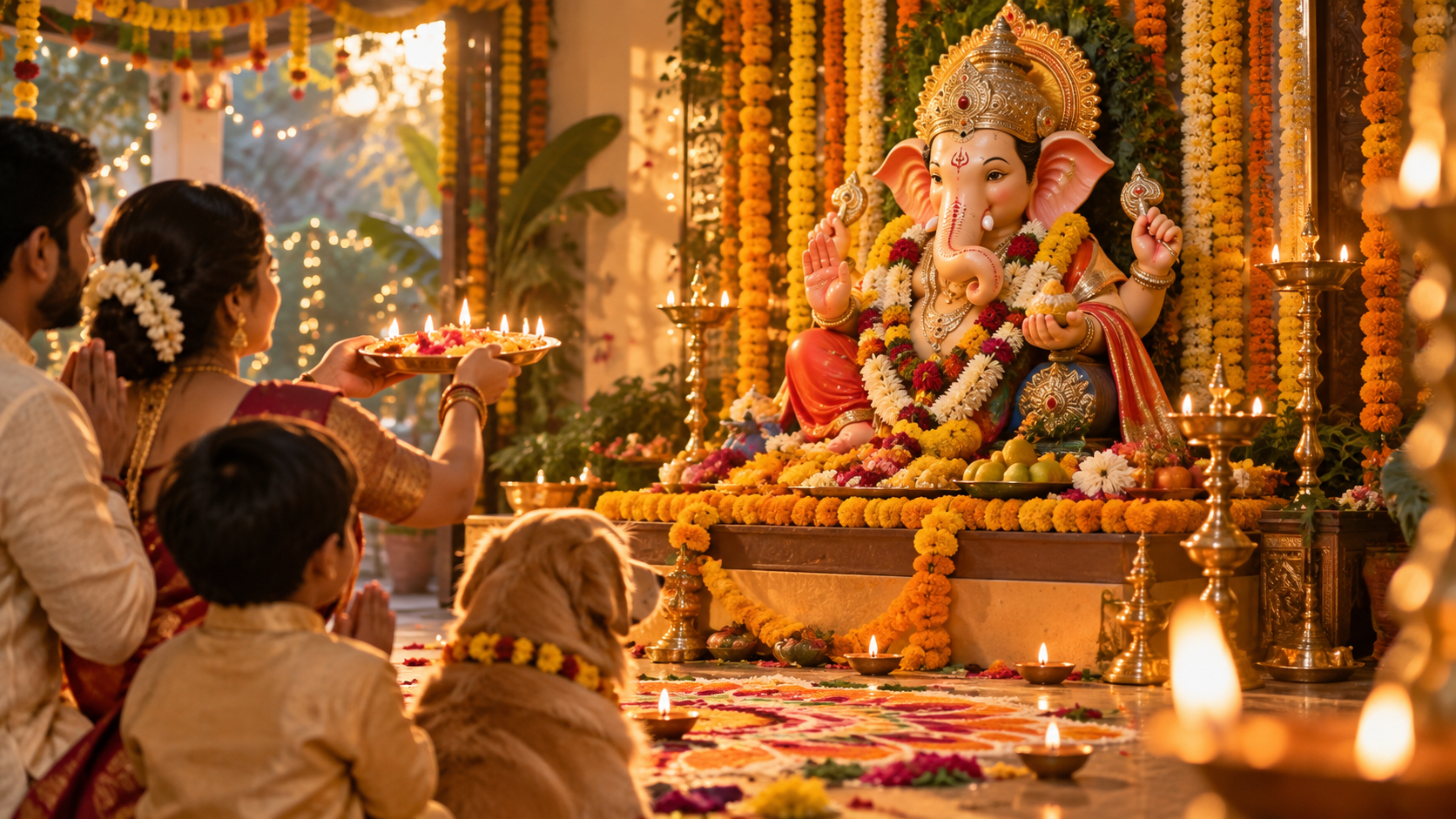 Un respetuoso resultado del aviso de referencia del video de estado de Ganesh Chaturthi WhatsApp