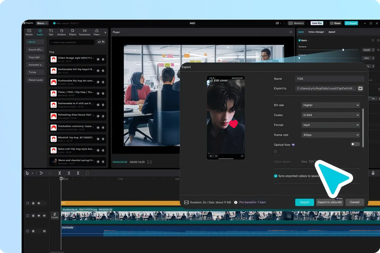 Export and Share videos with CapCut