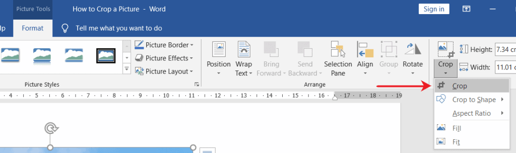 format tab