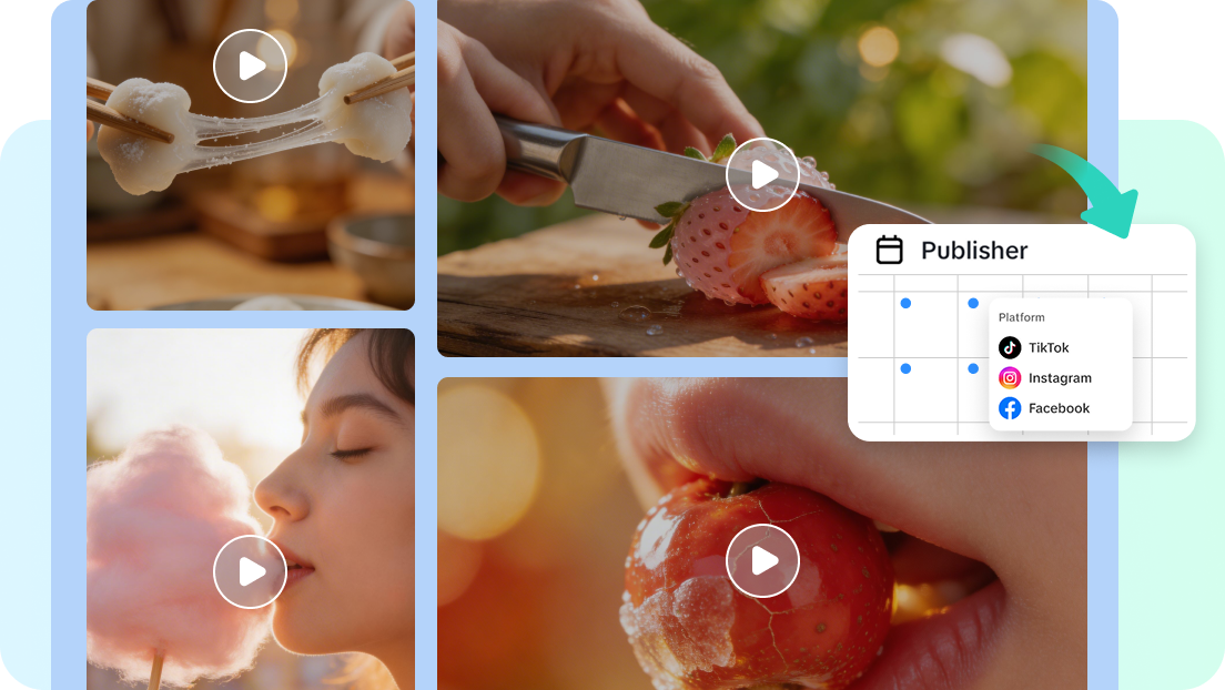 Agendar vídeos de ASMR com IA