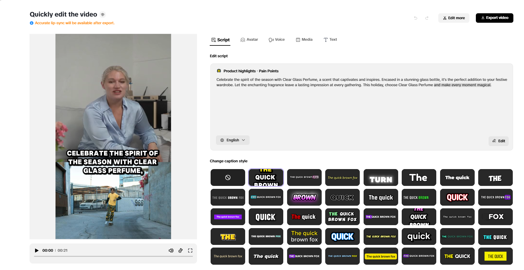 Mga realistiko at makabagong boses gamit ang AI na script at kamangha-manghang avatar