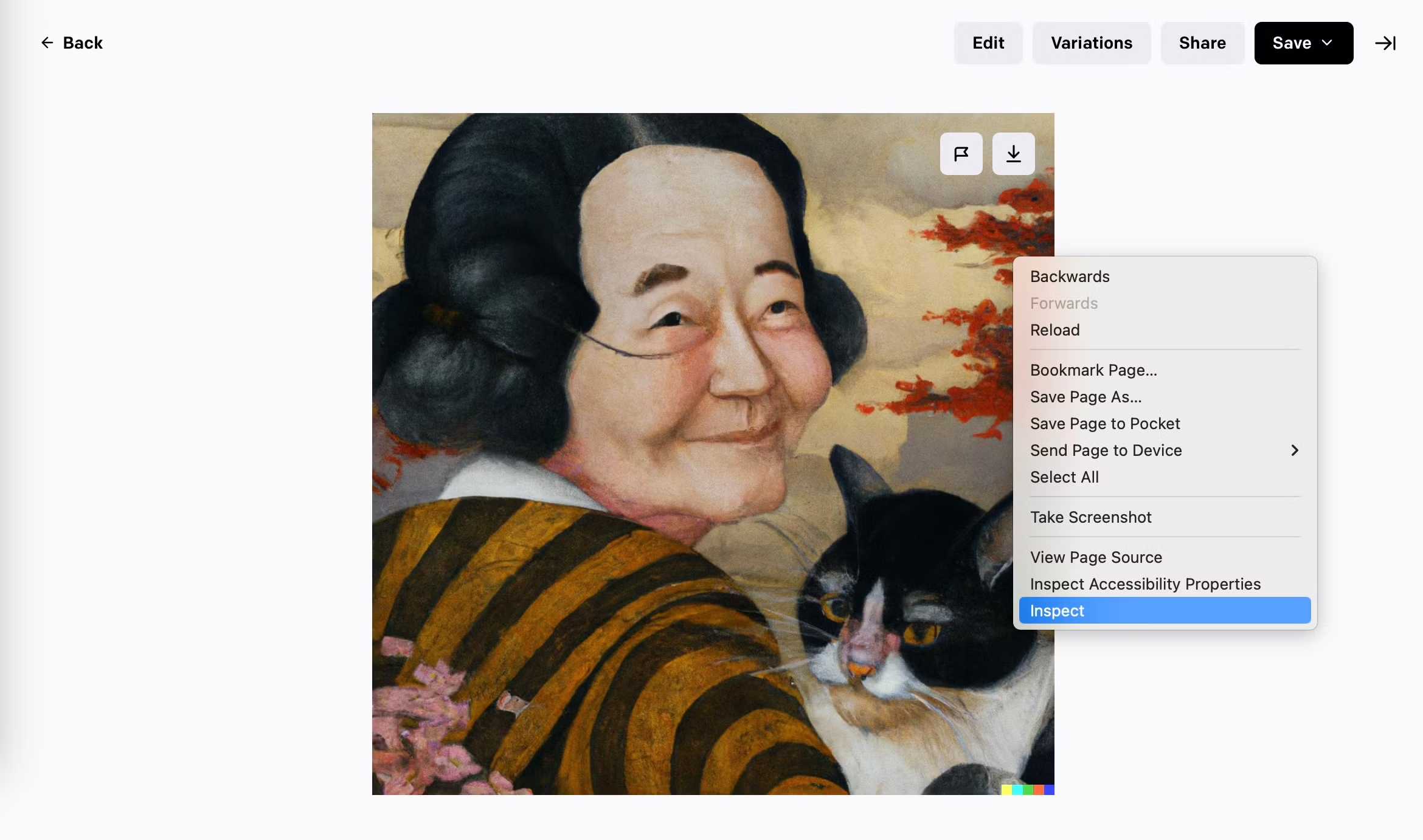 Speichern von KI-generierten Bildern aus dem DALL-E-Bildgenerator