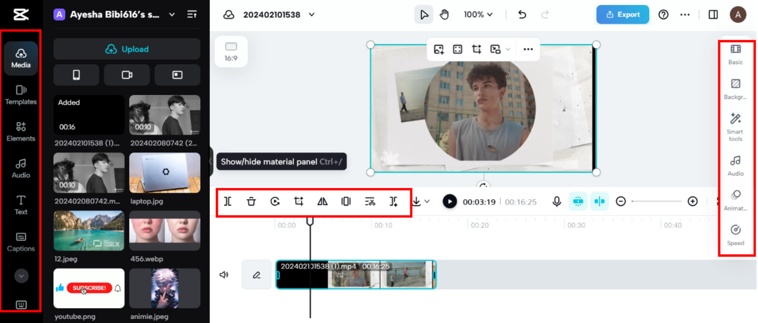 Edit the video