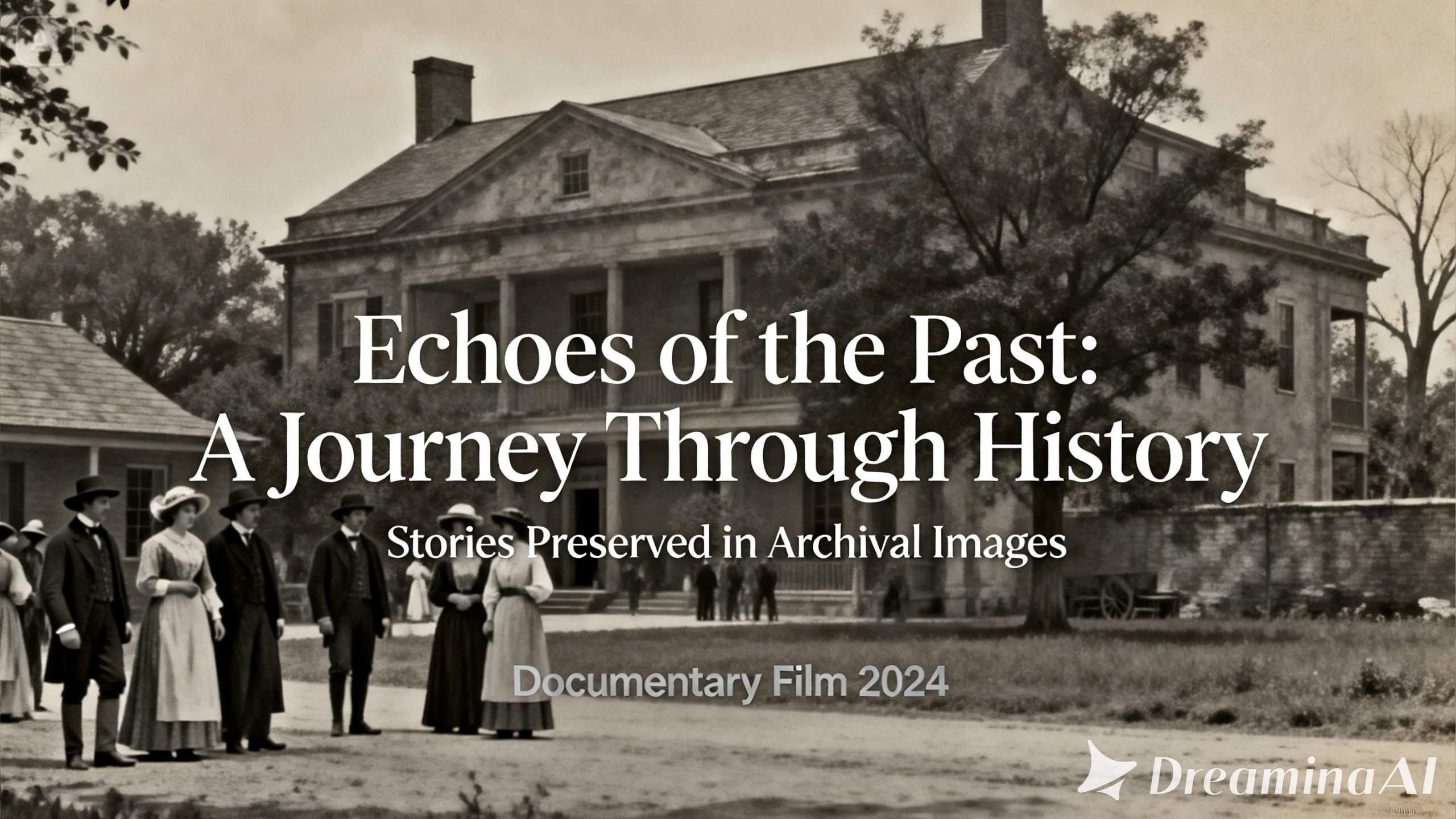 The historical documentary poster shows minimal text and a historical background.