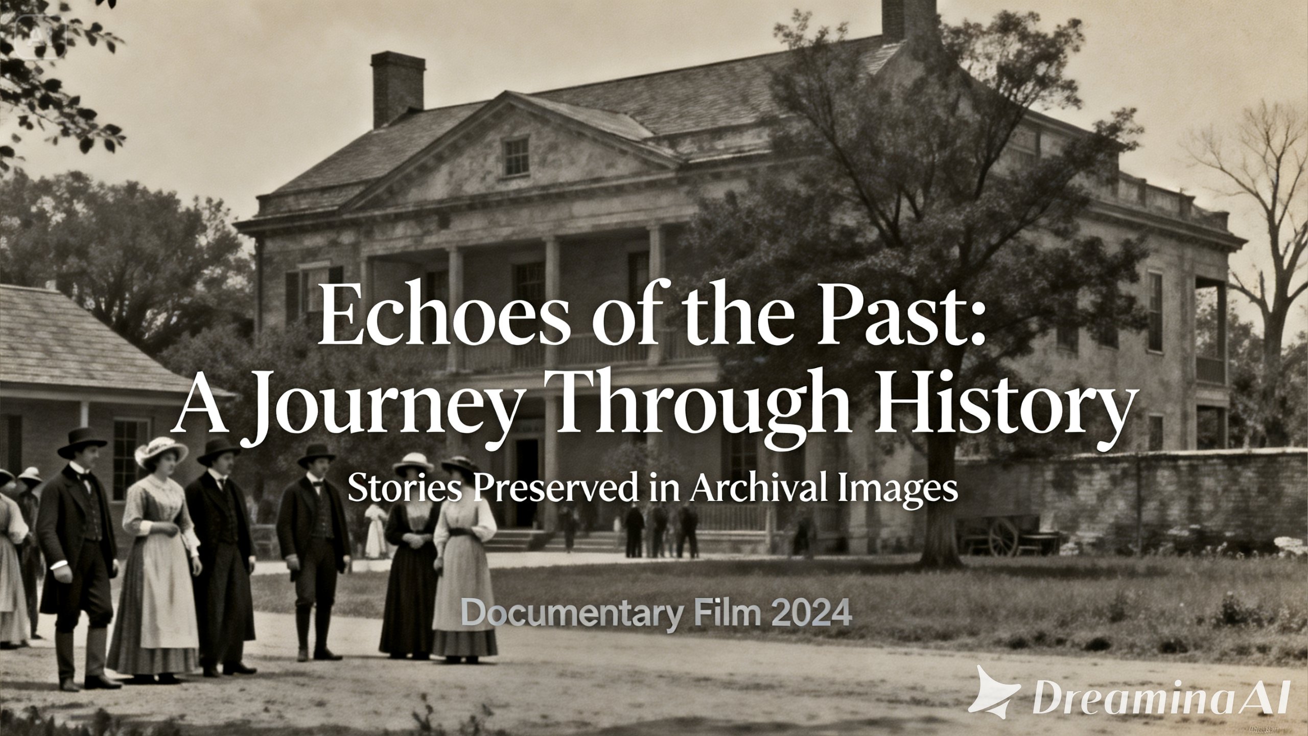 The historical documentary poster shows minimal text and a historical background.