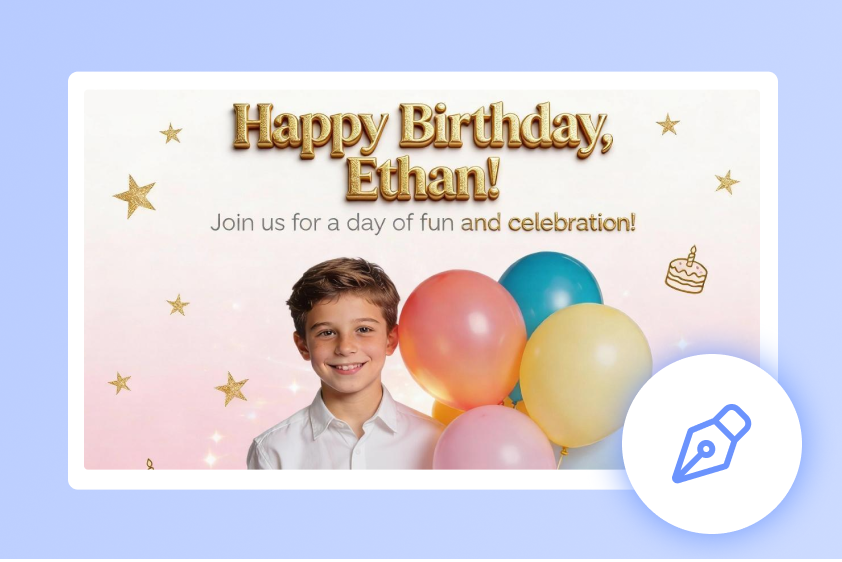 create birthday invitation card with photo free