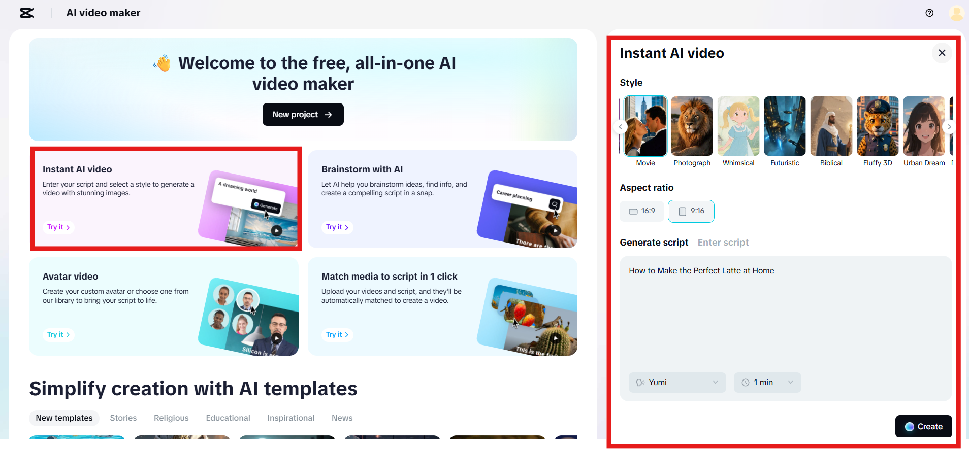Input your script or generate with AI
