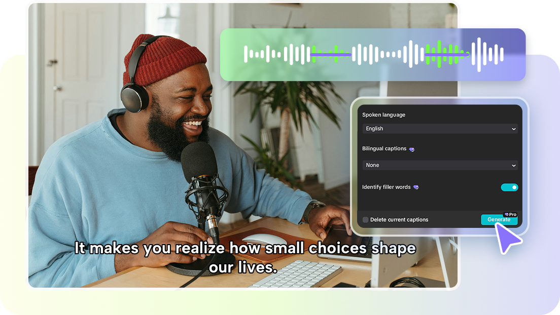 CapCut desktop filler word editing