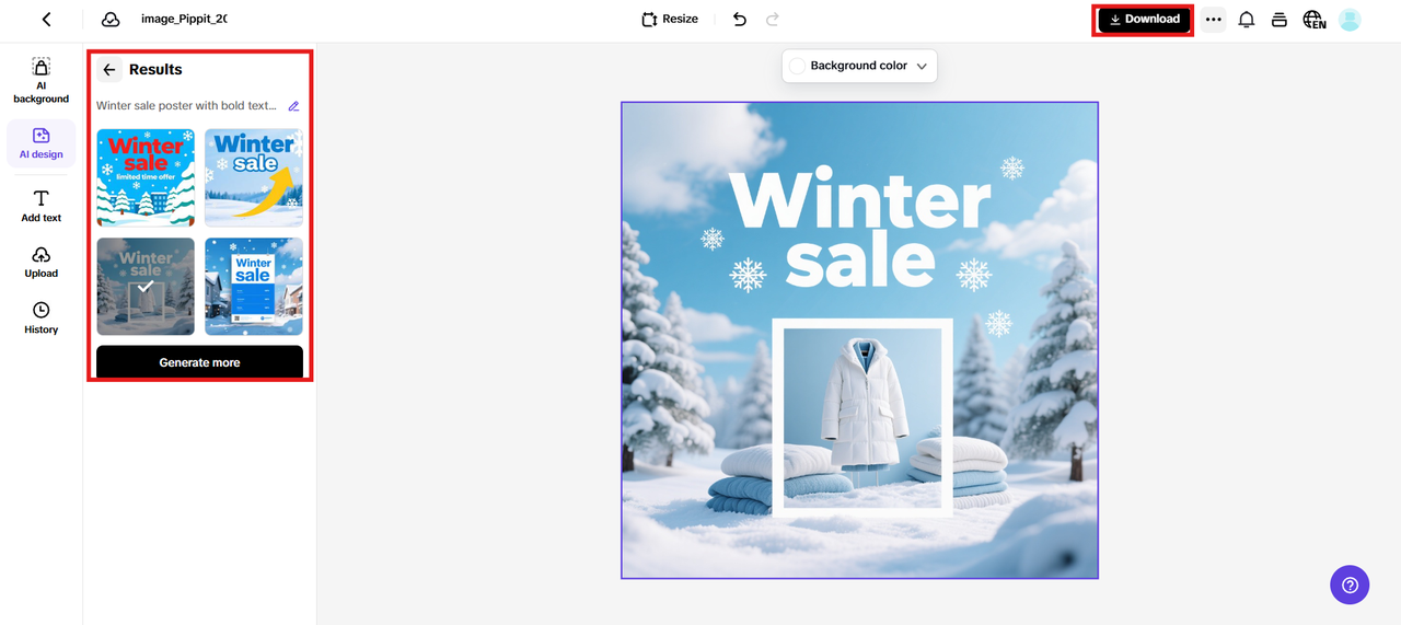 Modifier davantage et exporter