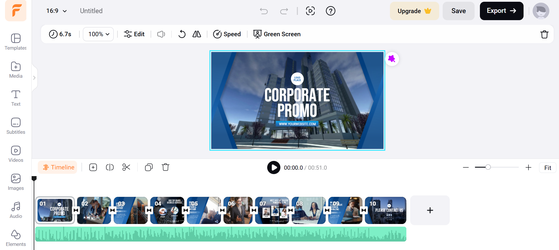 FlexClips gränssnitt