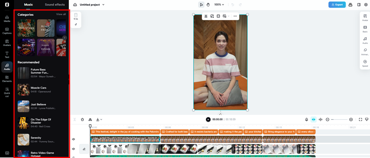Built-in stock media for holiday campaigns