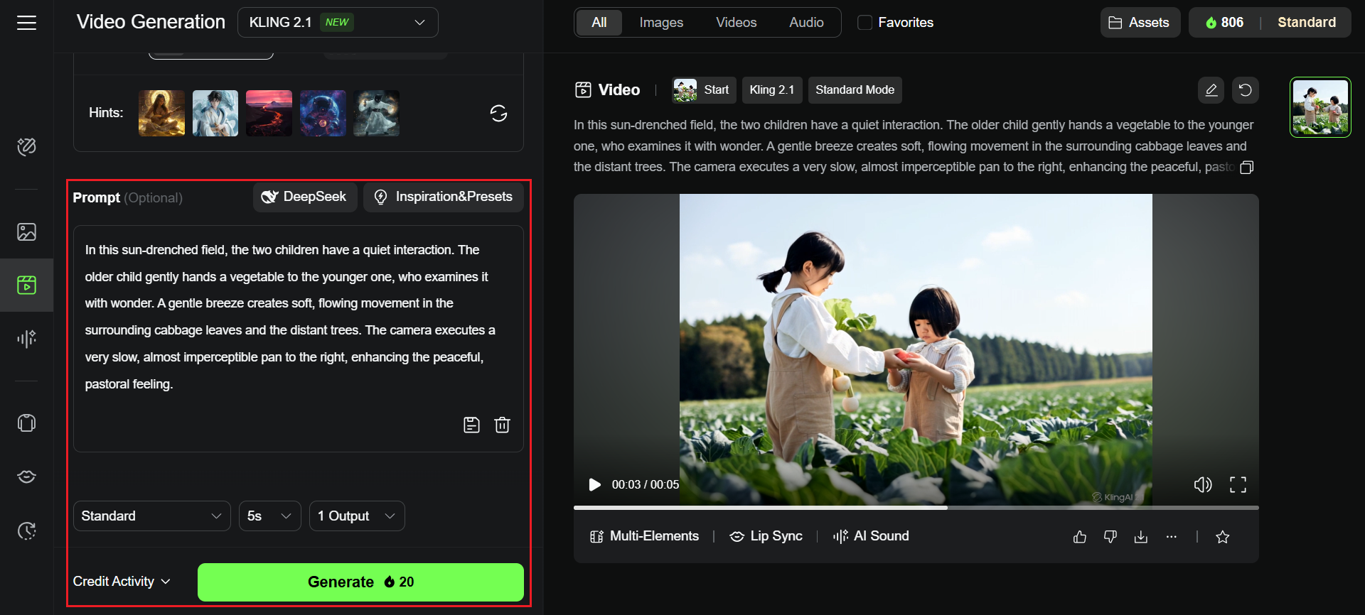 Generate your video