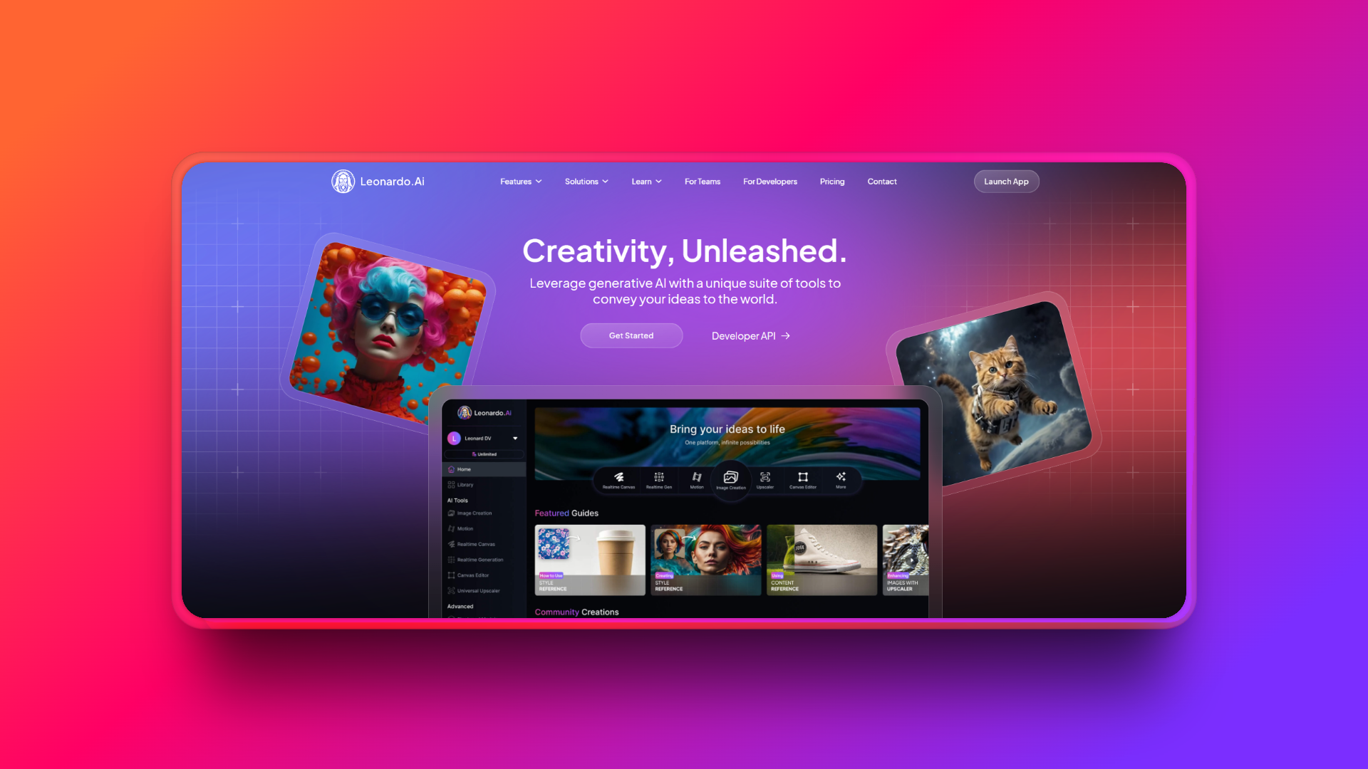 Leonardo AI 的官方網站