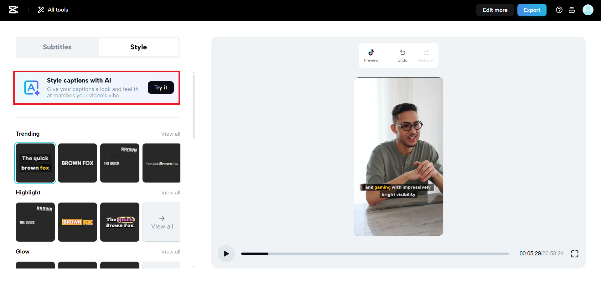 KI-gestützte Stilvorschläge