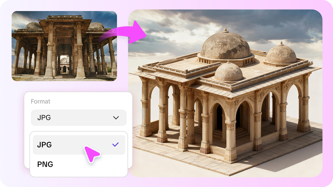 Converting 2D model to 3D