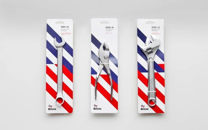 Product packaging with bold patterns and colors