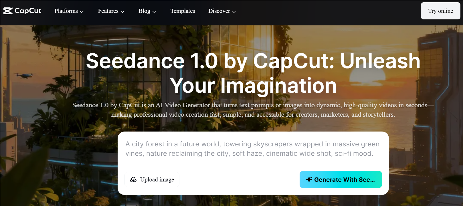 CapCut Seedance 1.0 AI Video Generator