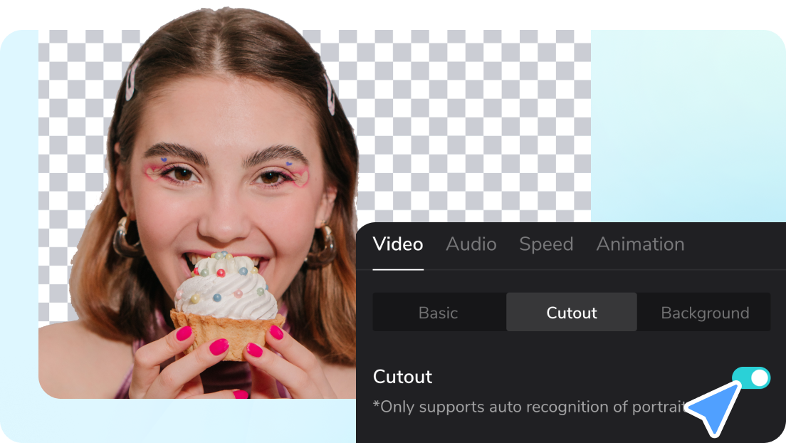 The video editing panel in CapCut