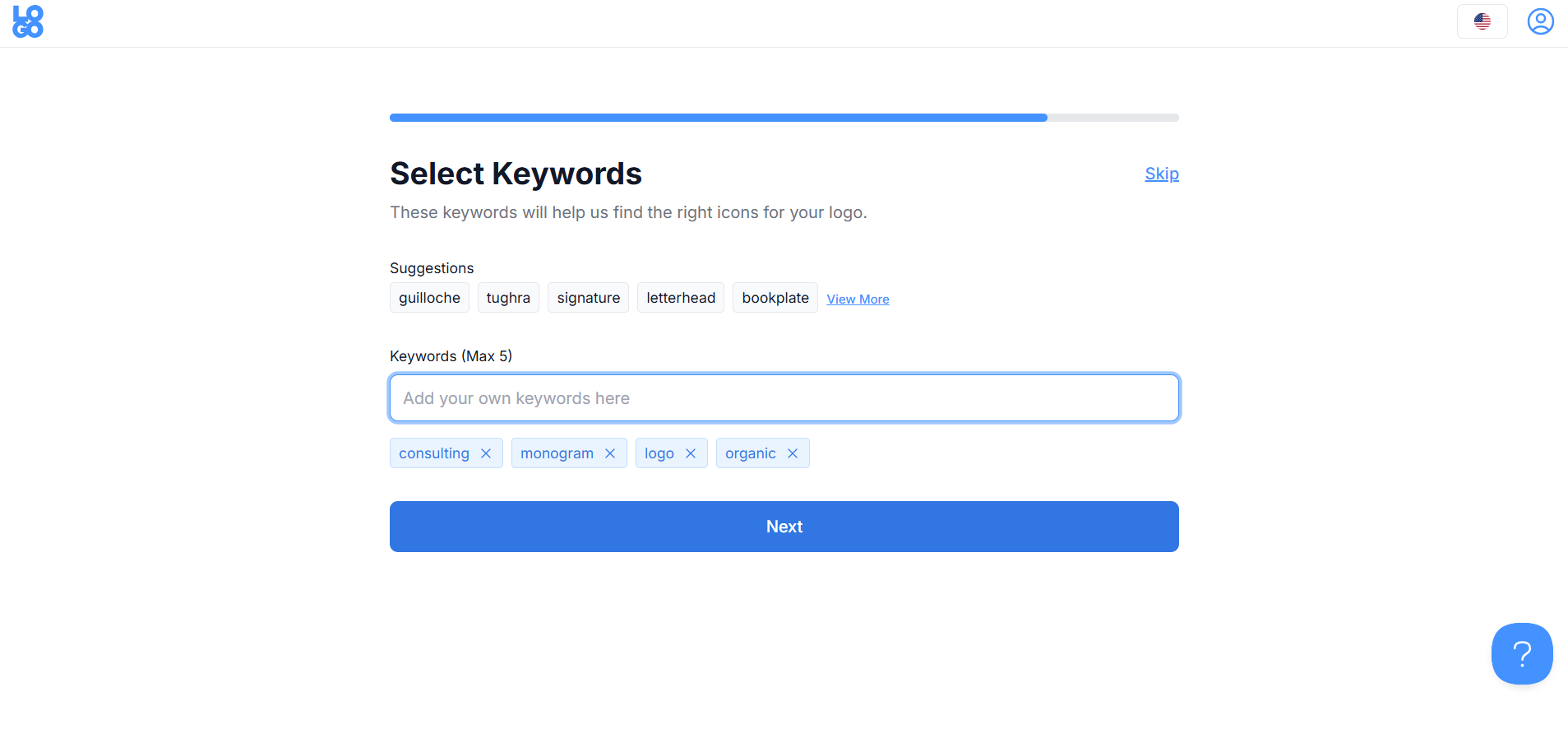 Enter your information with LOGO