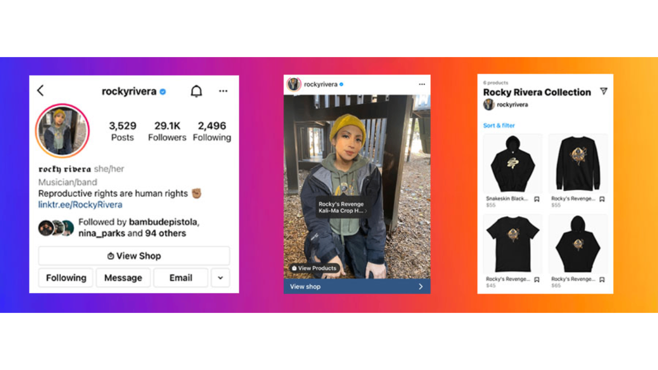 Selling merchandise on Instagram