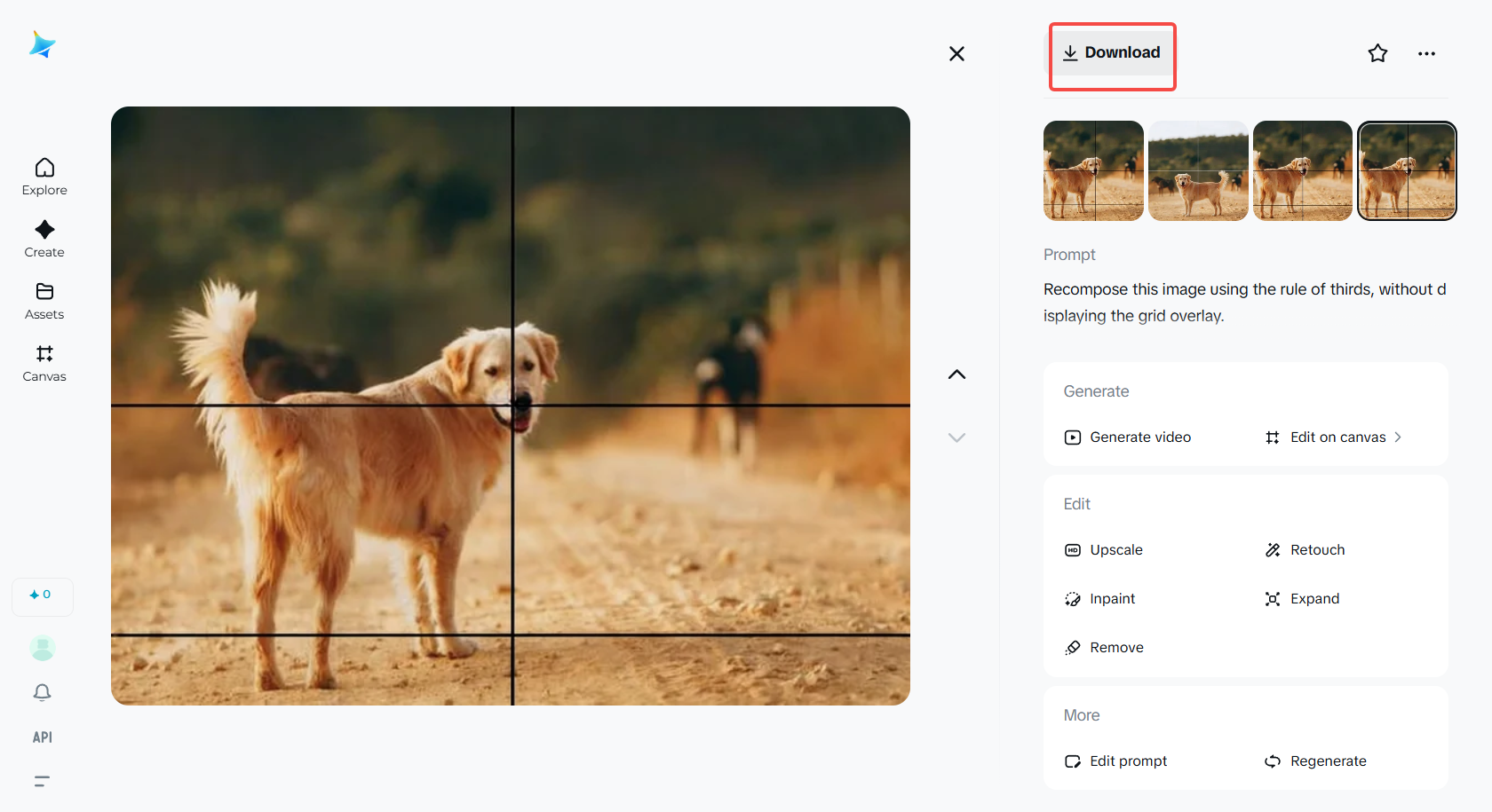 Download the generated image