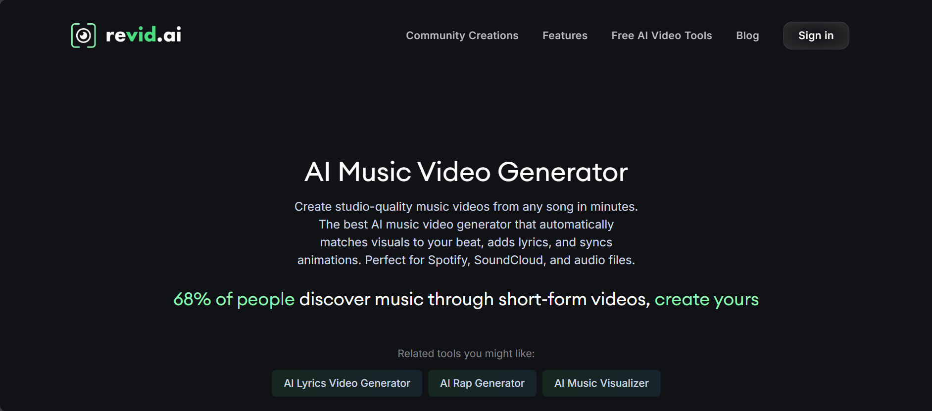 Interface do Revid.ai