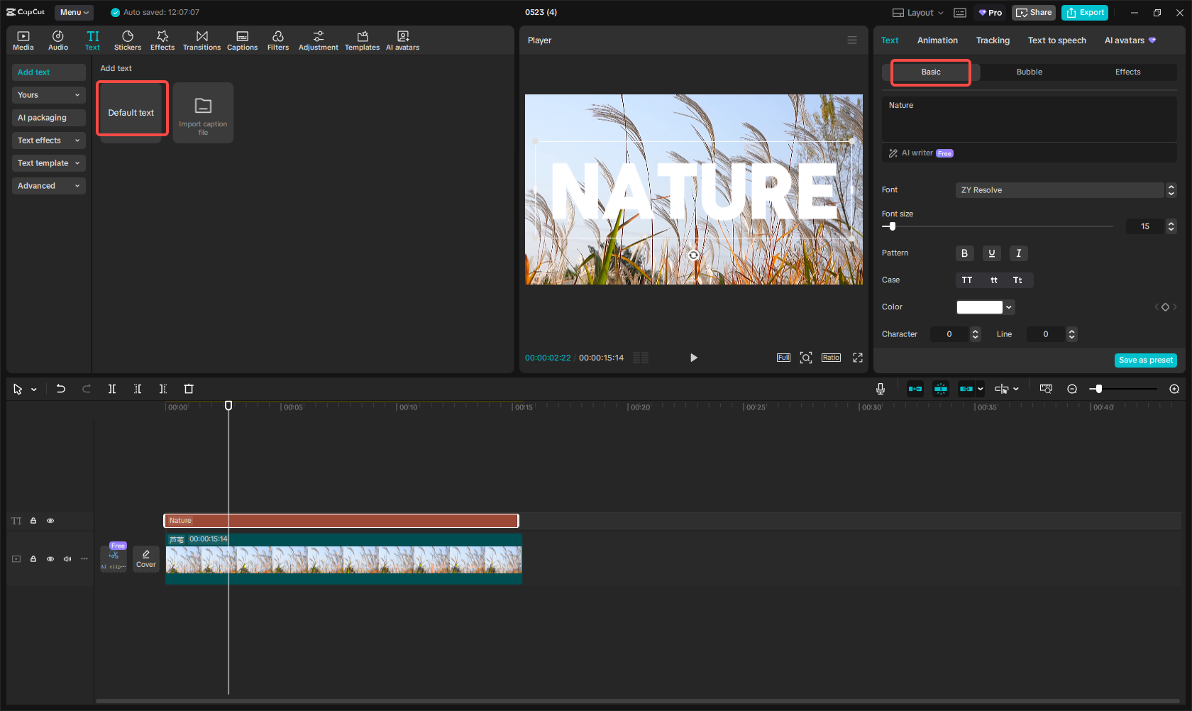 Import media files and text