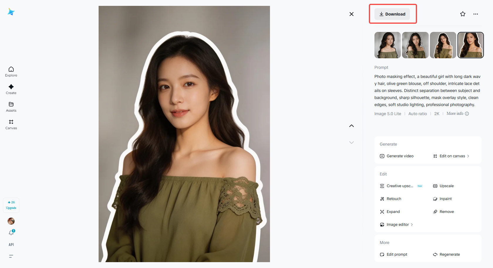 Baixe a imagem mascarada de alta resolução final