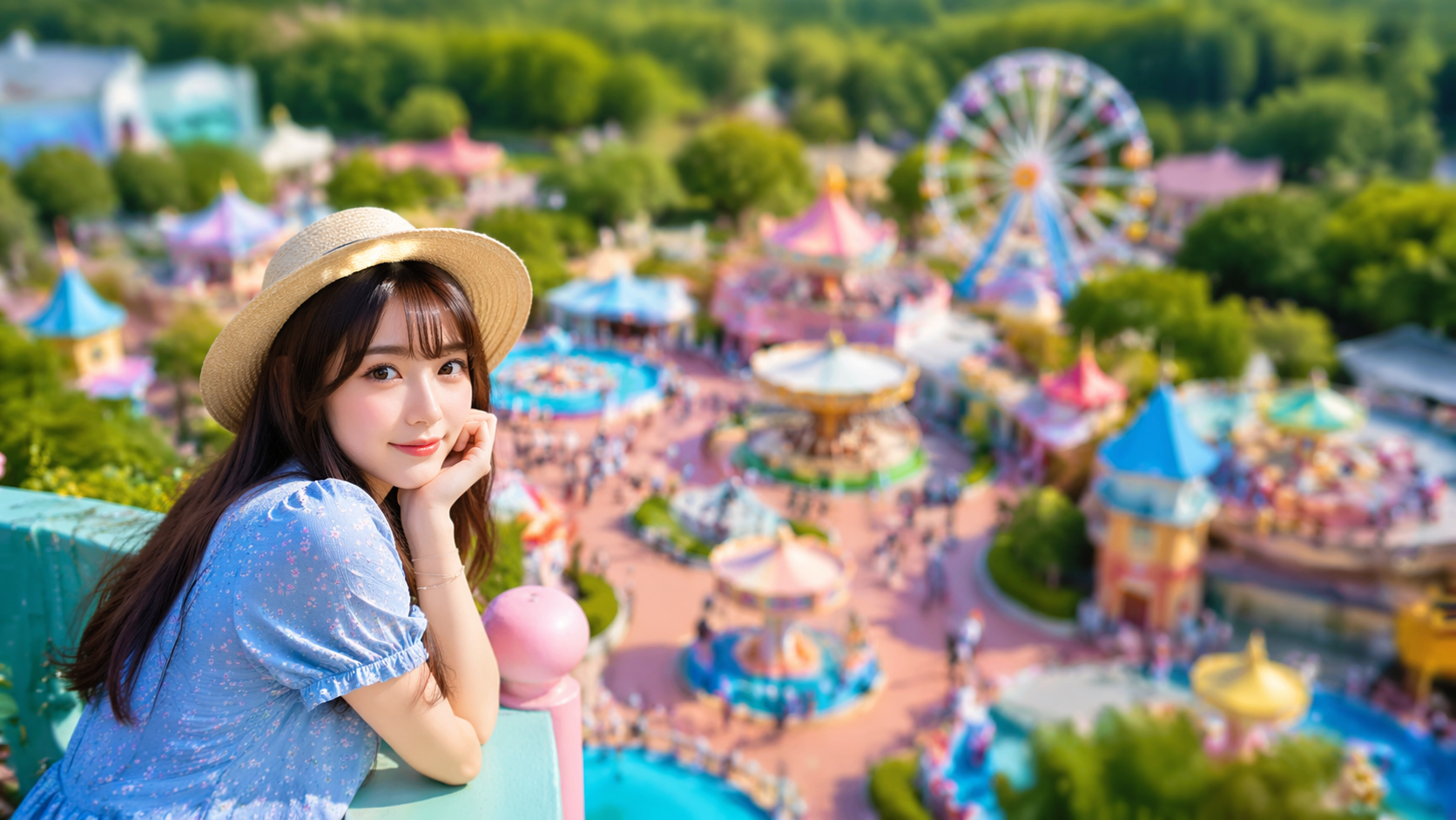 Dreamina Tilt Shift Portrait Prompt Beispiel 6: Linsenunschärfe Lifestyle Stimmung