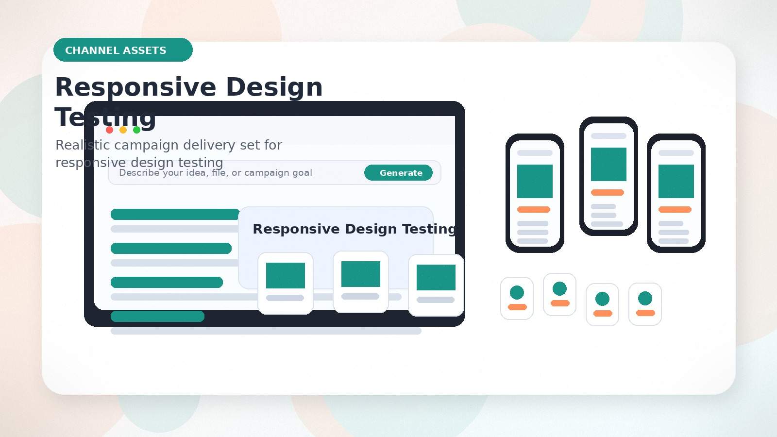 Responsive Design Testing realistic channel assets visual for responsive design testing