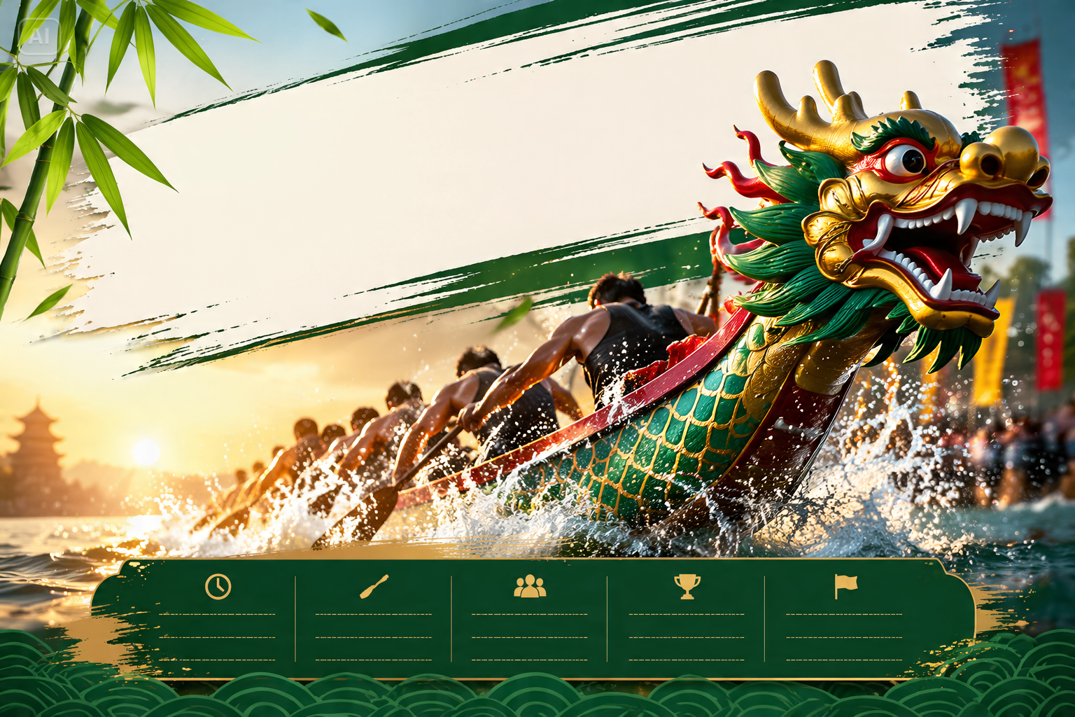 Dragon Boat Festival AI Promite fundal