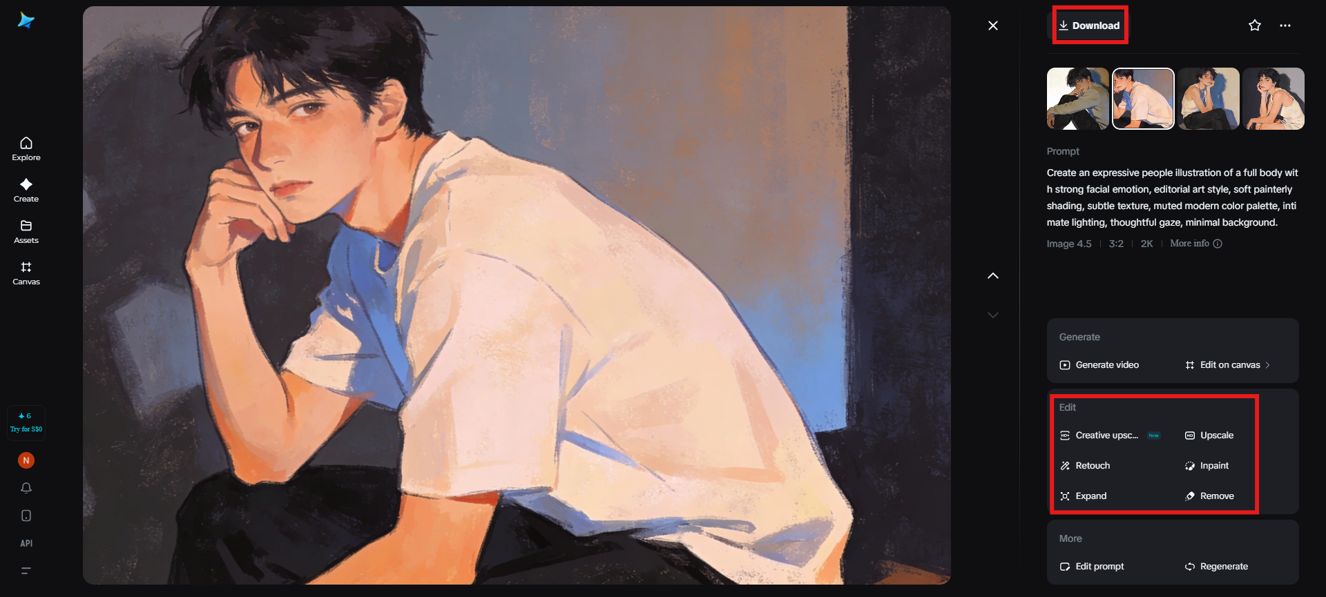 최종 이미지를 다운로드하세요.