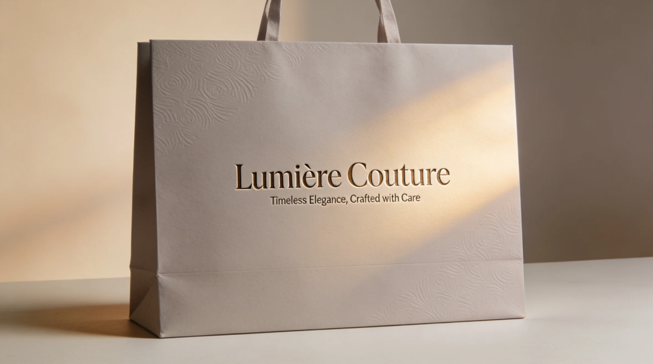 Obraz makiety luksusowej torby papierowej