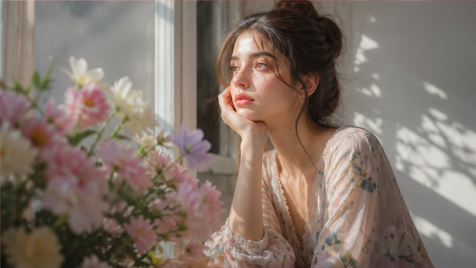 Look Wallpaper For Girls — Floral Window Light