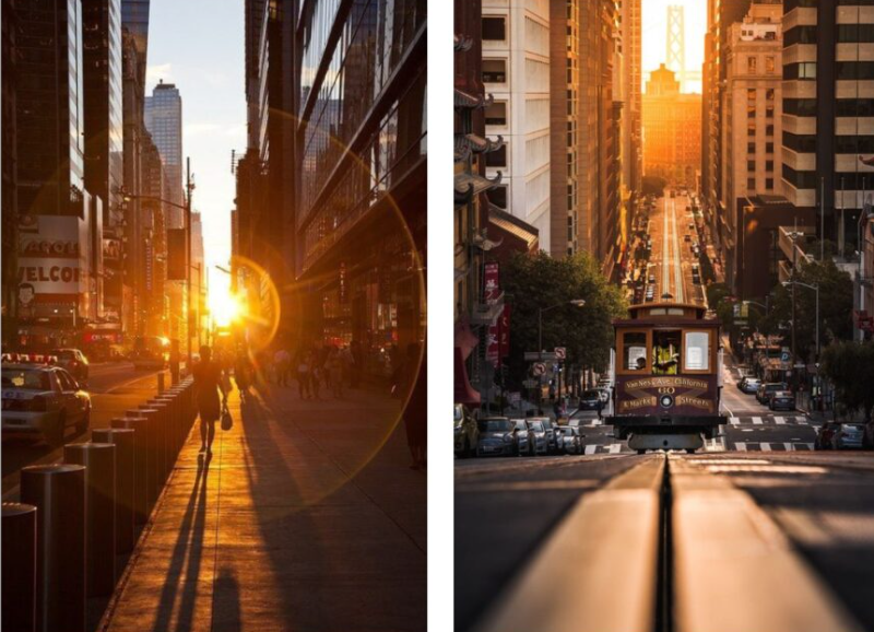 Ideas for beautiful golden hour photography-Golden hour in the city