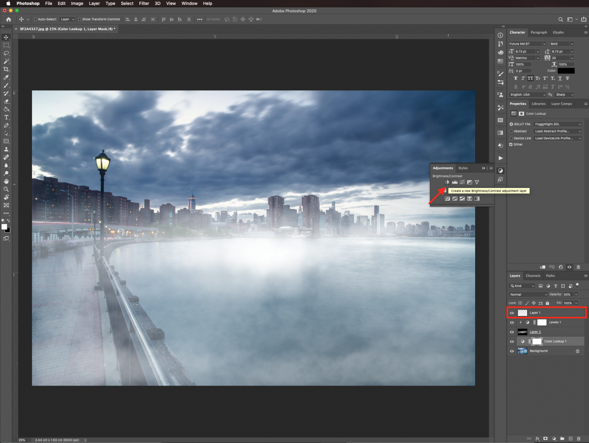 Adăugați luminozitate / contrast