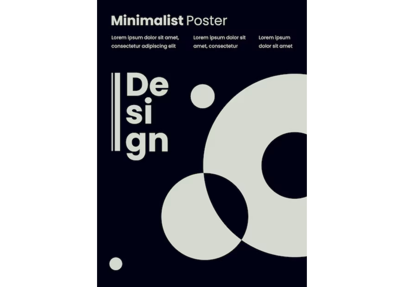 Simple minimalist poster design with clean typography and spacing