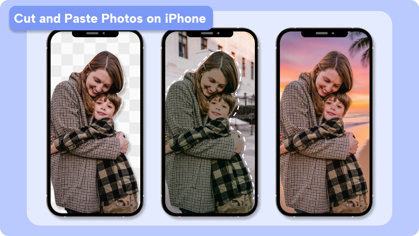 cut and paste photos on iphone